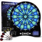 Elektronisch Dartbord met LED Verlichte Cijfers - Professioneel E Dartbord, 6 Soft Darts Inbegrepen
