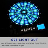 Elektronisch Dartbord met LED Verlichte Cijfers - Professioneel E Dartbord, 6 Soft Darts Inbegrepen