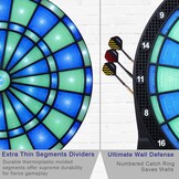Elektronisch Dartbord met LED Verlichte Cijfers - Professioneel E Dartbord, 6 Soft Darts Inbegrepen