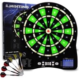Elektronisch Dartbord met LED Verlichte Cijfers - Professioneel E Dartbord, 6 Soft Darts Inbegrepen
