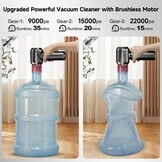 Handstofzuiger met accu, 25000 PA autostofzuiger, accu, handstofzuiger, draadloos, 3 versnellingen, 220.000 omw/min, elektrische stofventilator, perslucht voor auto, keuken, bank, kantoor