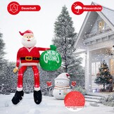 450 cm kerstman klimt met geschenken aan de muur, grote kerstdecoratie