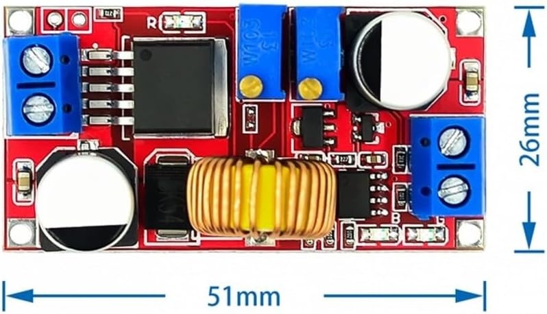 JZK XL4015 Max 5A DC verstelbare neerwaartse omvormer 4-38V naar 1,25-36V, krachtige led-constante stroom-drivermodule, step-down-voedingsmodule, spanningsregelaarmodule XL4015E1, 2 stuks