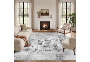 Grijs Abstract Vloerkleed 240x340 cm - 30% Korting!