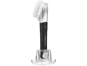 MR.SIGA Zeep Dispensing Dish Brush Opbergset, Keukenborstel met Houder voor Pannen Gootsteen Schoonmaken