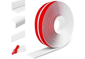 Flexibele Wit Plastic Sierlijst (60mm x 3m) - 47% Korting!
