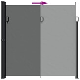 vidaXL Windscherm uittrekbaar 200x600 cm antracietkleurig