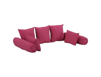 vidaXL 7-delige Sierkussenset stof roze