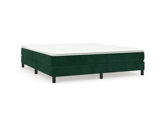 vidaXL Bedframe zonder matras 160x200 cm fluweel donkergroen
