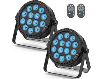 2x HOLDLAMP 84W RGBW LED Stage Verlichting met Afstandsbediening en Geluidsactivatie