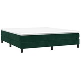 vidaXL Bedframe zonder matras 160x200 cm fluweel donkergroen