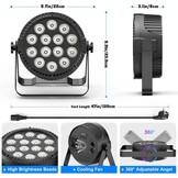 2x HOLDLAMP 84W RGBW LED Stage Verlichting met Afstandsbediening en Geluidsactivatie