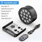 2x HOLDLAMP 84W RGBW LED Stage Verlichting met Afstandsbediening en Geluidsactivatie