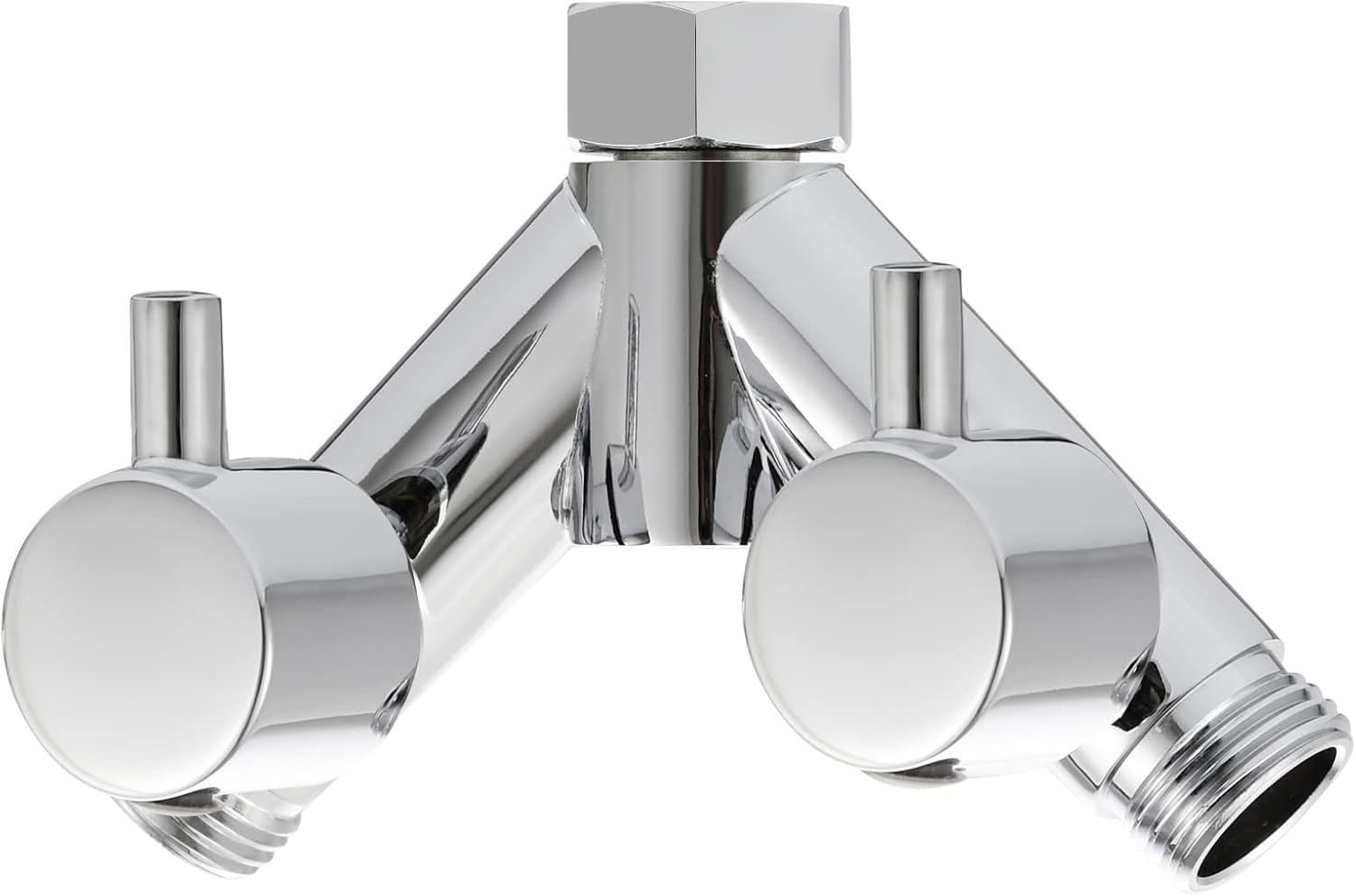 Tecmolog Messing omstelventiel doucheafsluitventiel 2-weg Y-verdeler 1/2 inch voor doucheslang en douchekop, chroom, DSF014A