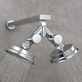 Tecmolog Messing omstelventiel doucheafsluitventiel 2-weg Y-verdeler 1/2 inch voor doucheslang en douchekop, chroom, DSF014A