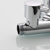 Tecmolog Messing omstelventiel doucheafsluitventiel 2-weg Y-verdeler 1/2 inch voor doucheslang en douchekop, chroom, DSF014A