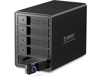 ORICO RAID 5 Bay harde-schijfbehuizing, USB 3.0 naar SATA externe HDD-behuizing voor 3,5 inch HDD/SSD harde schijven, ondersteunt RAID 0/1/3/5/10, Max 80 TB (9558RU3)