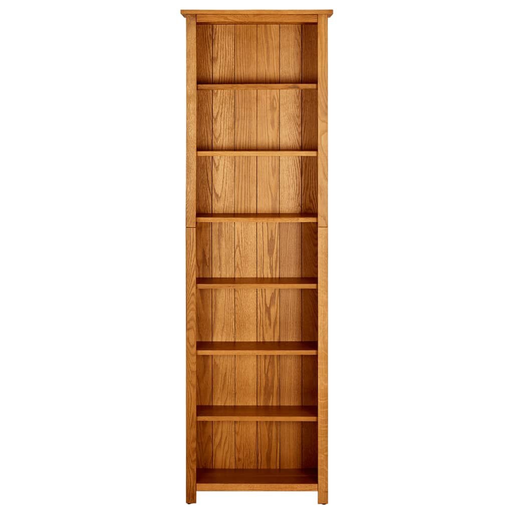 vidaXL Boekenkast met 7 schappen 60x22x200 cm massief eikenhout