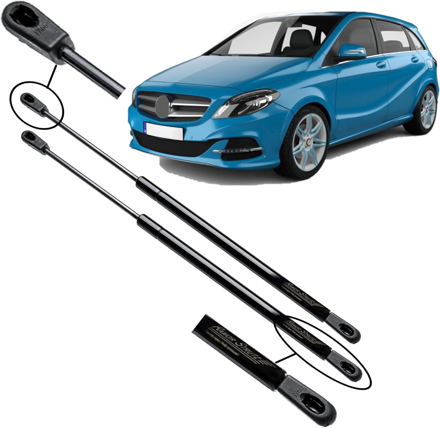2x Gasveer Demper Achterklep Compatibel met Mercedes B Class 2011-2018 W246, W242. Gasveren Achterklepdemper voor Kofferbak Vervanging voor A2469800564 en anderen.