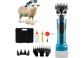Accu-schapenschaar met 2 messen, 550 W, 2800 tpm Elektrische schapenschaar compatibel met Makita 18 V-accu (zonder accu), verzorgingsset voor schapen, geiten en runderen
