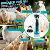Accu-schapenschaar met 2 messen, 550 W, 2800 tpm Elektrische schapenschaar compatibel met Makita 18 V-accu (zonder accu), verzorgingsset voor schapen, geiten en runderen