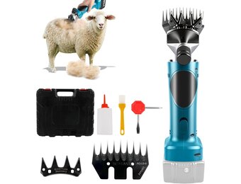 Accu-schapenschaar met 2 messen, 550 W, 2800 tpm Elektrische schapenschaar compatibel met Makita 18 V-accu (zonder accu), verzorgingsset voor schapen, geiten en runderen
