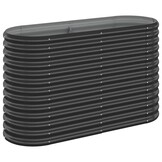 vidaXL Plantenbak 114x40x68 cm gepoedercoat staal antracietkleurig