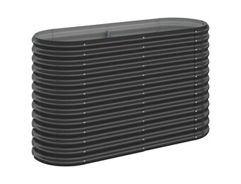 vidaXL Plantenbak 114x40x68 cm gepoedercoat staal antracietkleurig