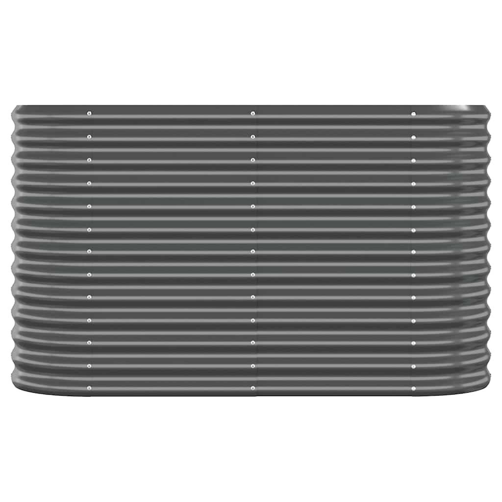 vidaXL Plantenbak 114x40x68 cm gepoedercoat staal antracietkleurig