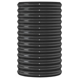 vidaXL Plantenbak 114x40x68 cm gepoedercoat staal antracietkleurig