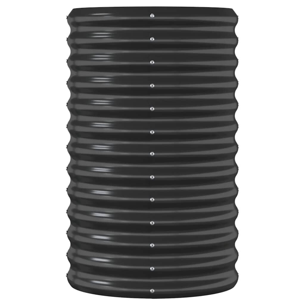 vidaXL Plantenbak 114x40x68 cm gepoedercoat staal antracietkleurig