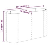 vidaXL Plantenbak 114x40x68 cm gepoedercoat staal antracietkleurig