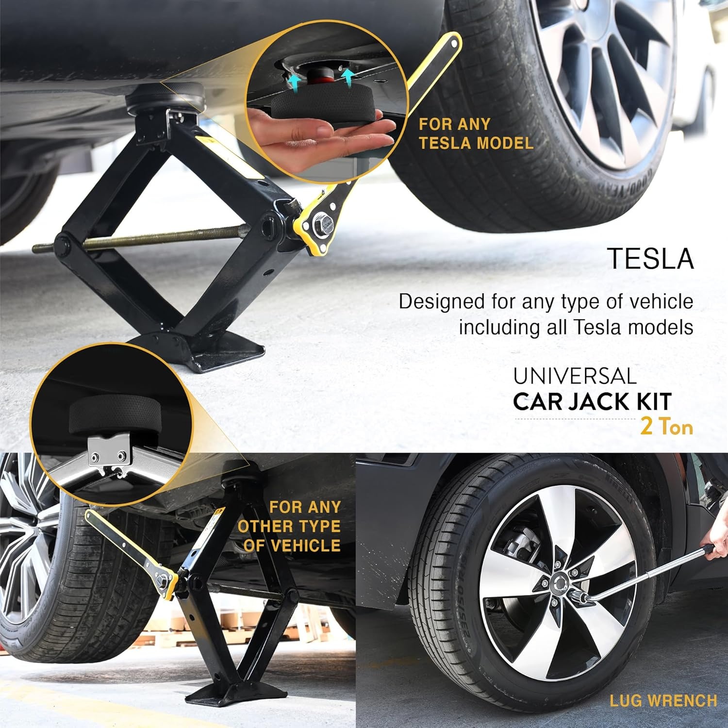 Schaarkrik 2 Ton (2000 kg) met Tesla-pad - 29% Korting