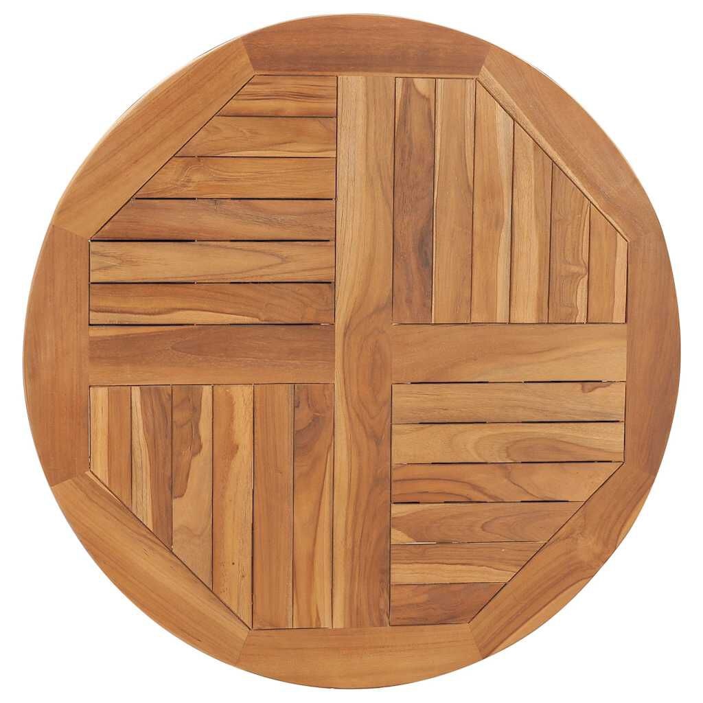 Tafelblad Massief Teakhout Rond 80cm - 34% Korting!