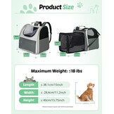 Uitbreidbare Rugzak voor Katten & Kleine Honden (33% Korting)