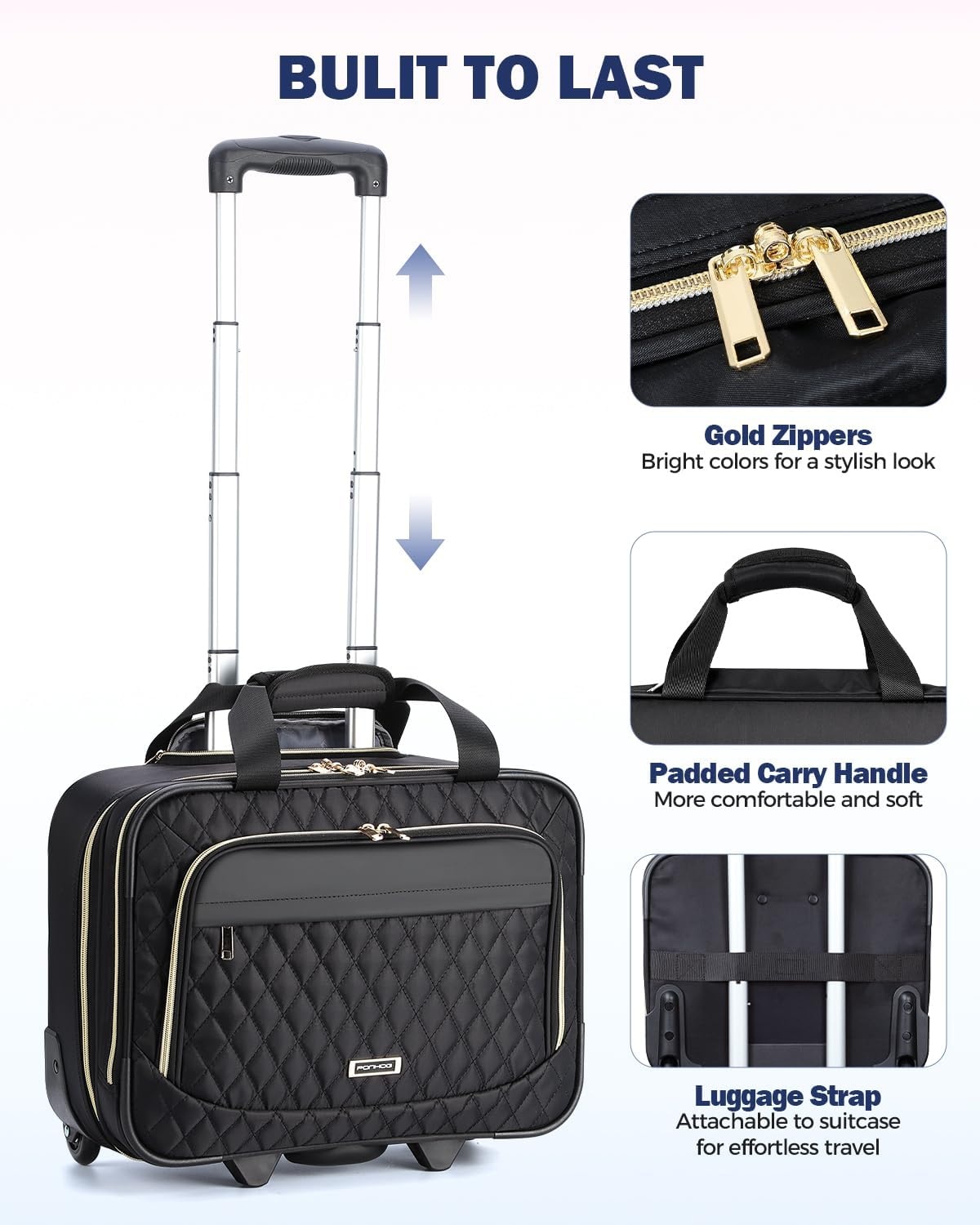 Geretourneerde Rollende Laptoptas 17,3" Zwart 53% Korting
