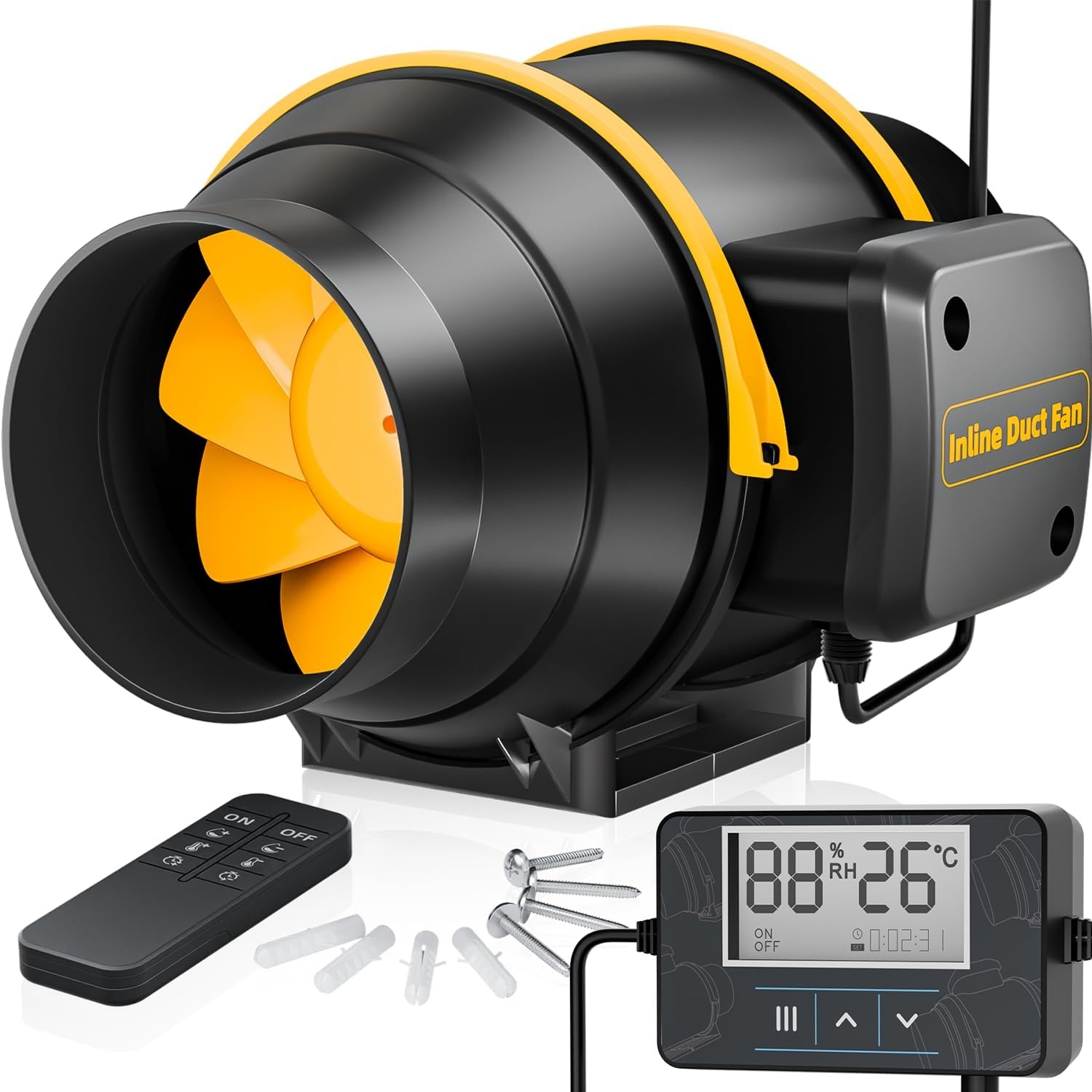 Hydrocultuur Ventilator 100 mm met Afstandsbediening - 34% Korting