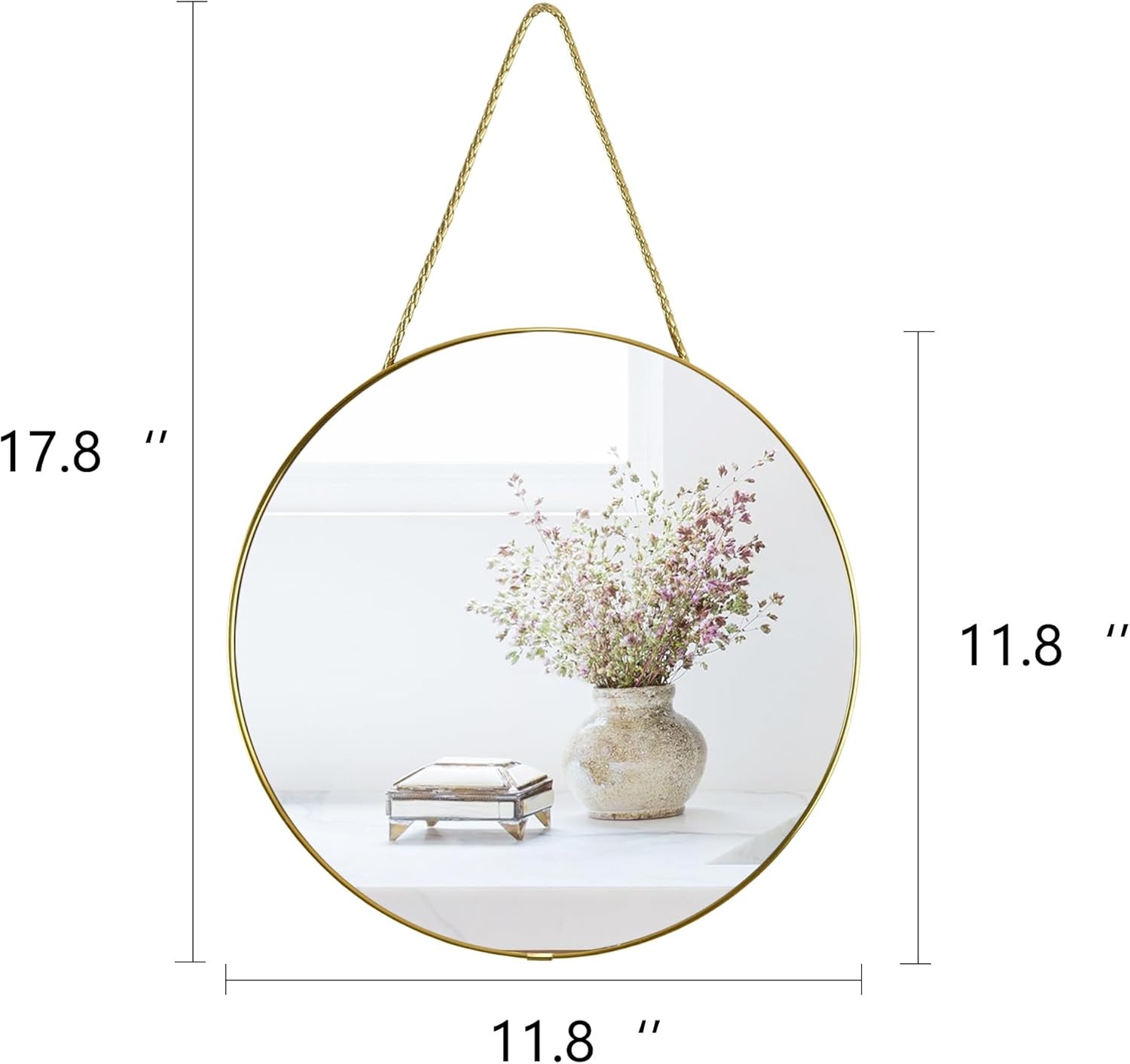Ronde Wandspiegel Goud 30 cm | 32% Korting!