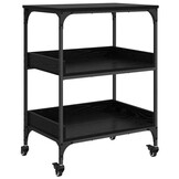 Keuken Trolley Zwart Eiken (34% Korting) - Bewerkt Hout