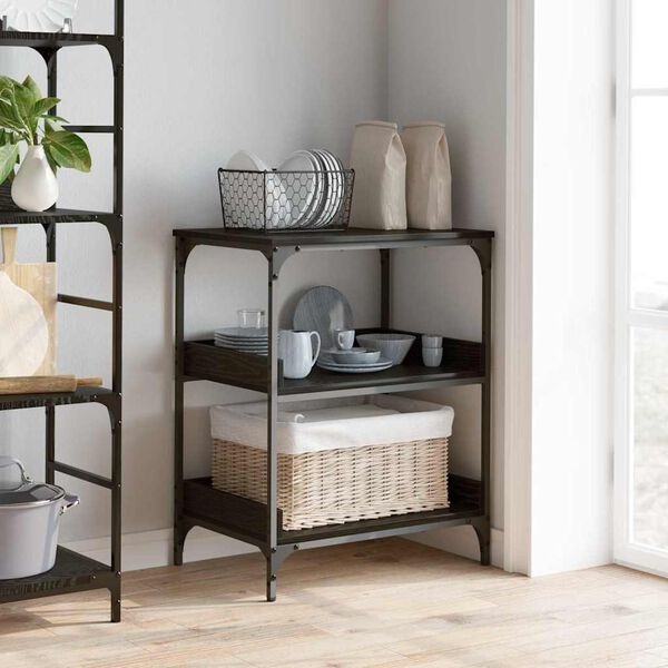 Keuken Trolley Zwart Eiken (34% Korting) - Bewerkt Hout