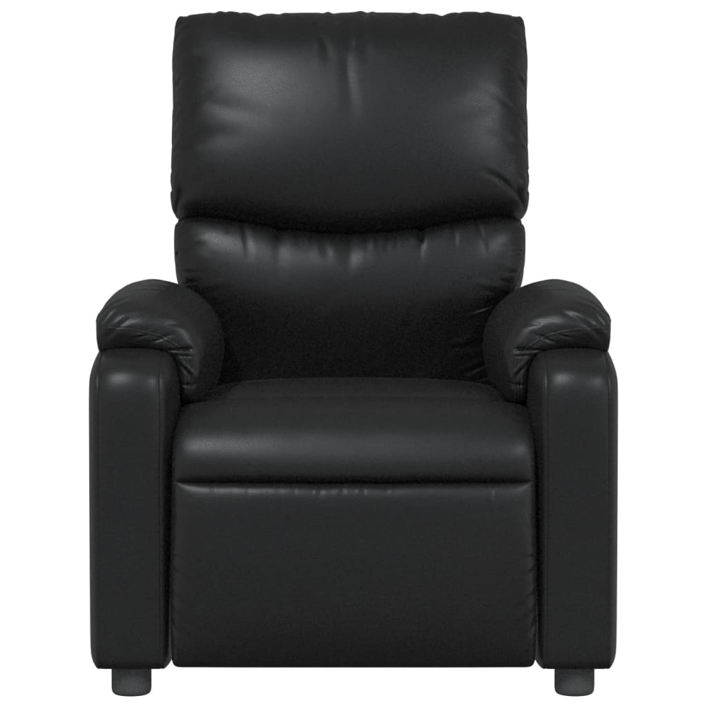 Zwarte Kunstleren Verstelbare Fauteuil - 35% Korting