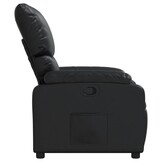 Zwarte Kunstleren Verstelbare Fauteuil - 35% Korting