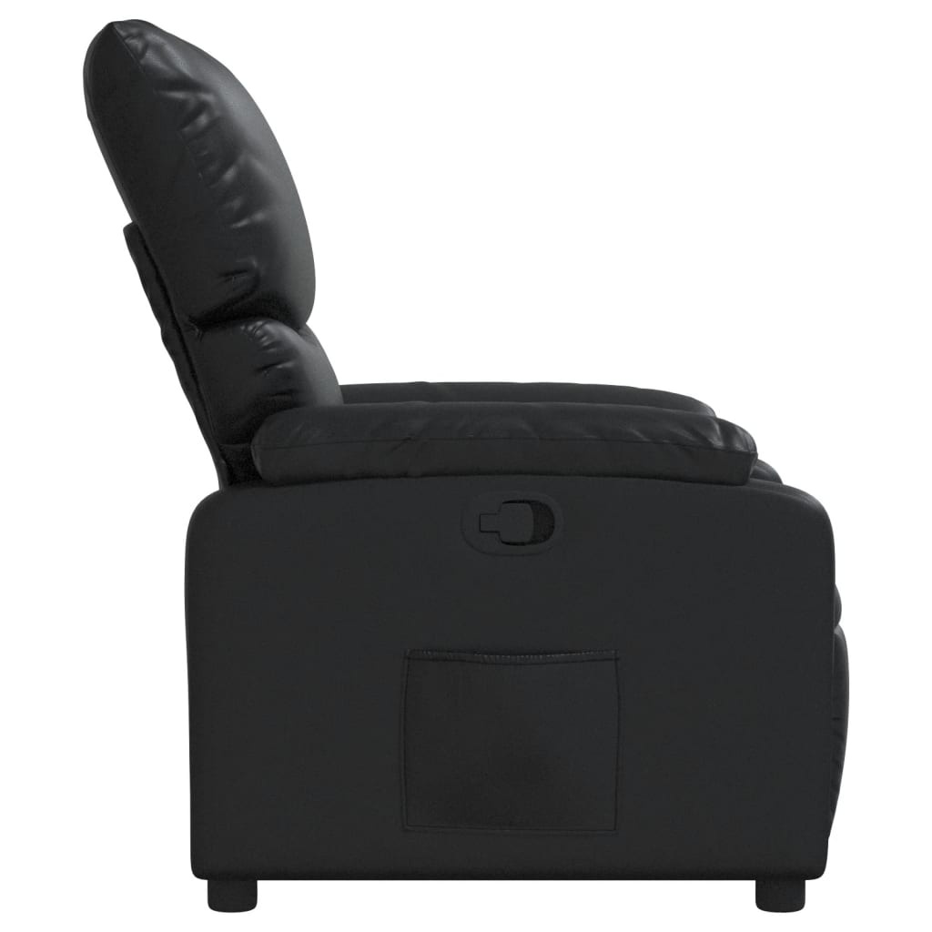 Zwarte Kunstleren Verstelbare Fauteuil - 35% Korting