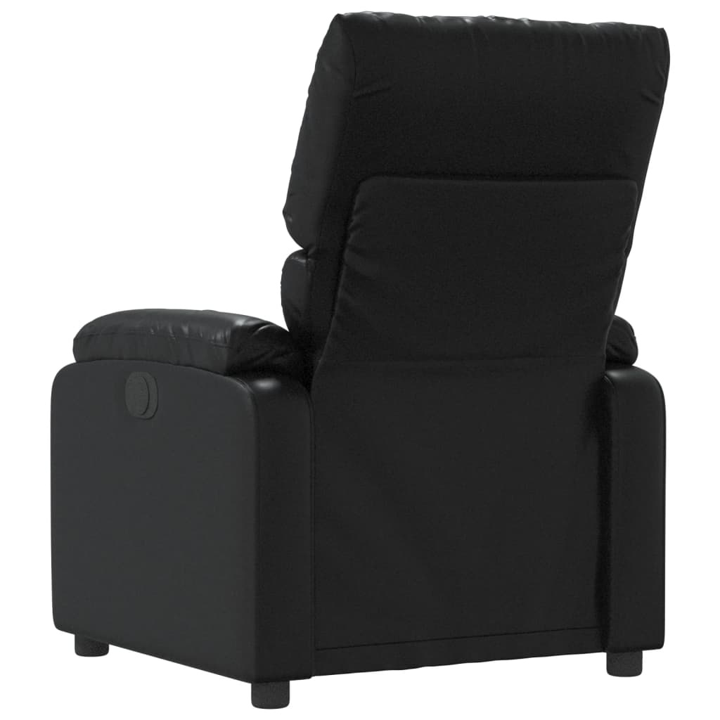 Zwarte Kunstleren Verstelbare Fauteuil - 35% Korting