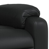 Zwarte Kunstleren Verstelbare Fauteuil - 35% Korting