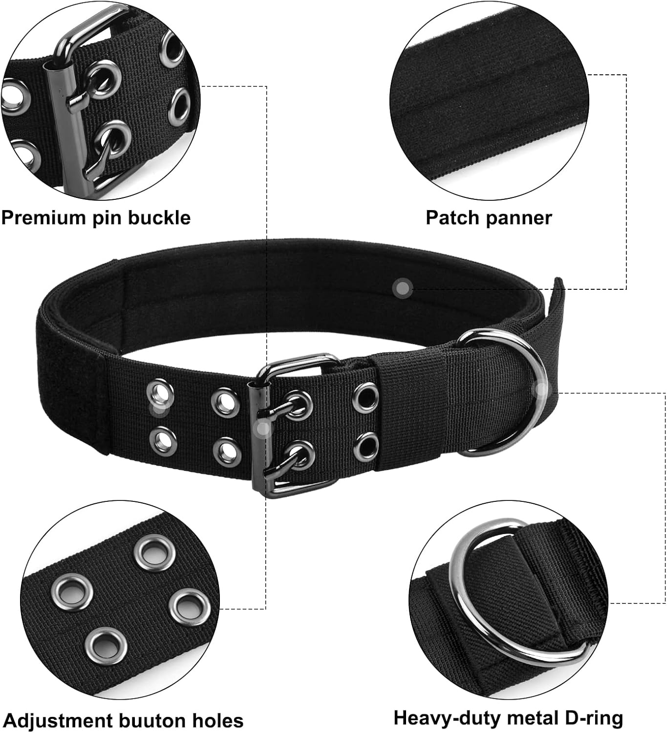 Tactische Hondenhalsband XL Zacht & Ademend - 25% Korting