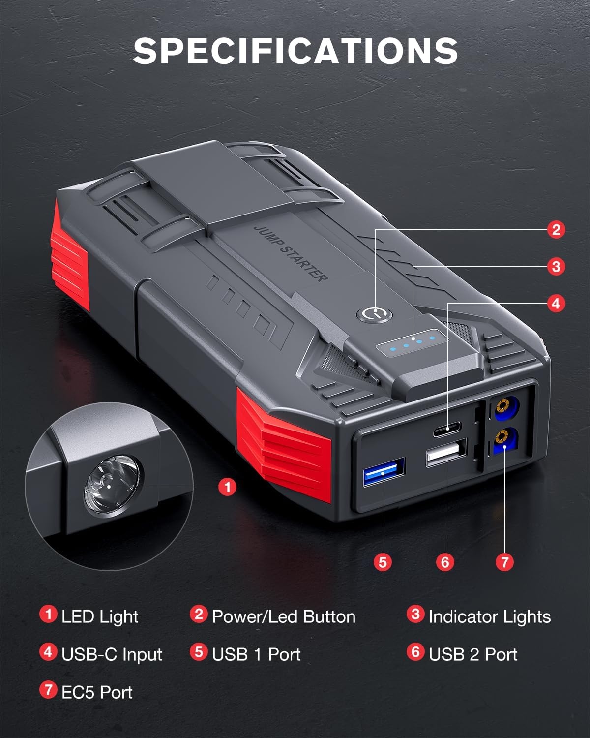Startbooster 6000A 12V met Powerbank - 34% Korting!