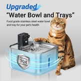 Draadloze RVS Katten Drinkfontein | 3L | Bewegingsmelder | 34% Korting