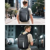 Heren Laptop Rugzak 17.3" Zwart (33% Korting)