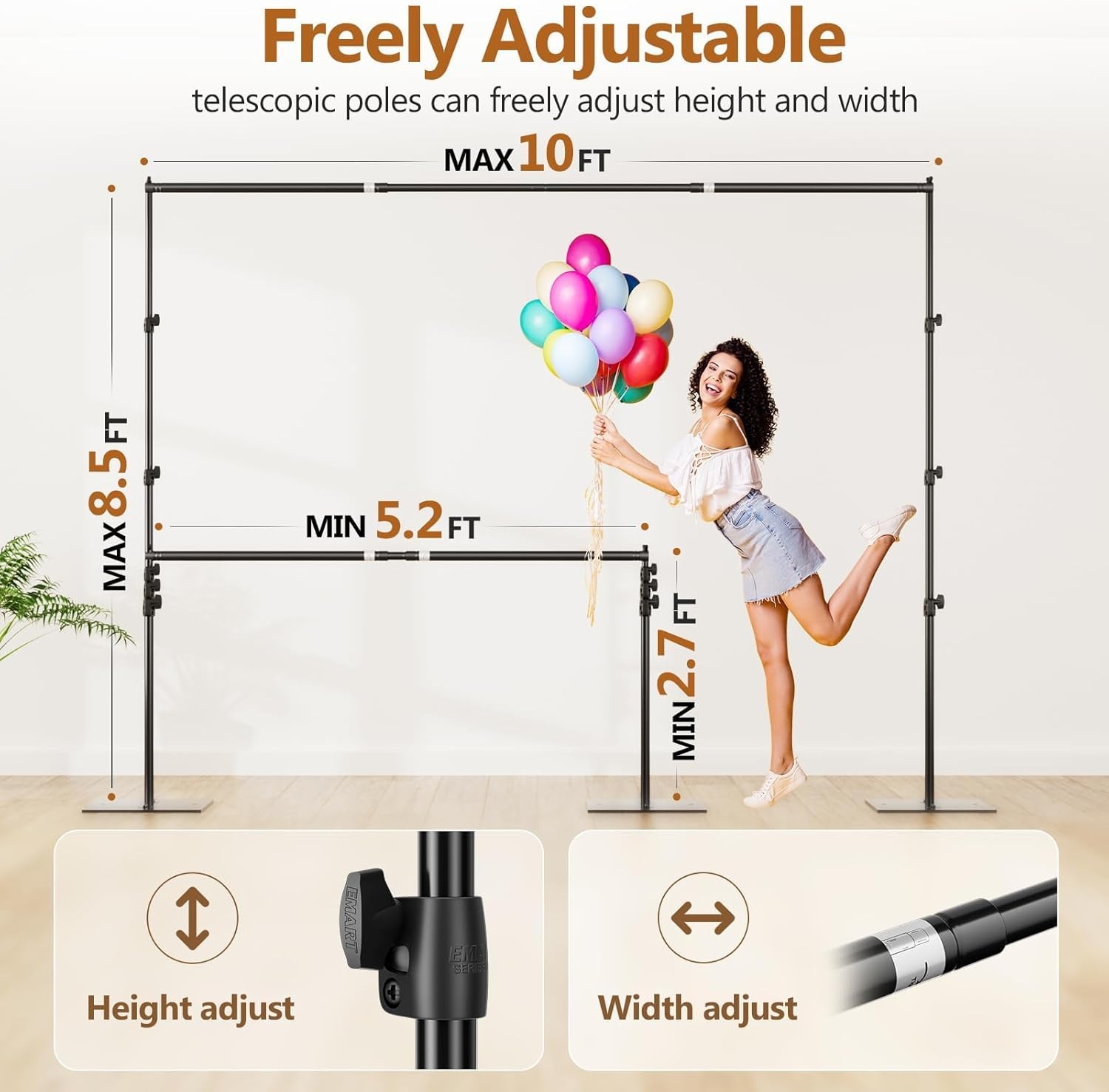 Achtergrondstandaard Fotografie Studio 2,6m x 3m - 54% Korting!